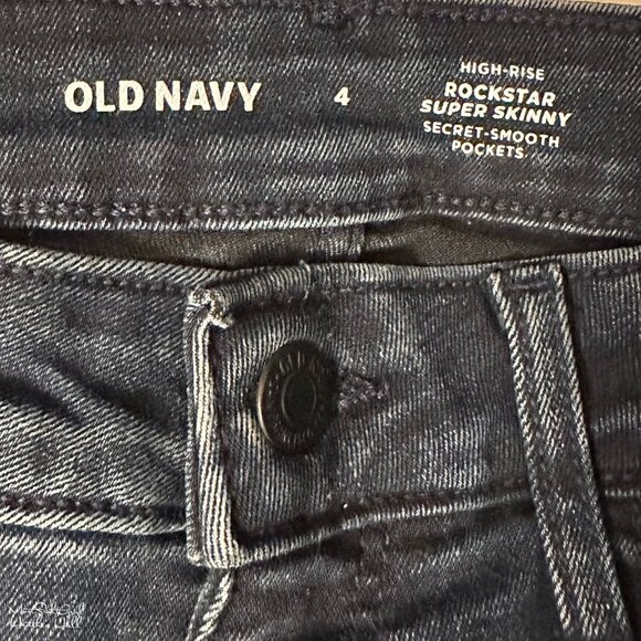 Old Navy High-Rise Rockstar Super Skinny Jeans Size 4 - Picture 5 of 6